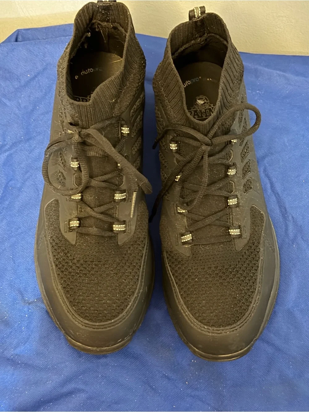 Brahma Steel toe Black Knit work Lace-Up ankle shoes